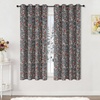 image:imageEstelar Textiler Black Boho Floral Printed Curtains 84 inches Long 2 Panels for BedroomBlack Out Curtains Grommet Thermal Insulated Room Darkening Window Drapes for Living Room Nursery52Wx84LVelvet Grey
