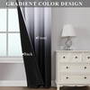 image:imageEstelar Textiler Beige and Greyish White Ombre Blackout Curtains for Living Room 84 Inch Long Gradient Room Darkening Thermal Insulated Grommet Window Drapes for Bedroom 52Wx84L 2 PanelsBlack and Greyish White