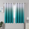 image:imageEstelar Textiler Beige and Greyish White Ombre Blackout Curtains for Living Room 84 Inch Long Gradient Room Darkening Thermal Insulated Grommet Window Drapes for Bedroom 52Wx84L 2 PanelsTeal and Greyish White