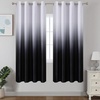 image:imageEstelar Textiler Beige and Greyish White Ombre Blackout Curtains for Living Room 84 Inch Long Gradient Room Darkening Thermal Insulated Grommet Window Drapes for Bedroom 52Wx84L 2 PanelsBlack and Greyish White