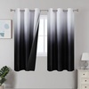 image:imageEstelar Textiler Beige and Greyish White Ombre Blackout Curtains for Living Room 84 Inch Long Gradient Room Darkening Thermal Insulated Grommet Window Drapes for Bedroom 52Wx84L 2 PanelsBlack and Greyish White
