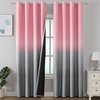 image:imageEstelar Textiler Beige and Greyish White Ombre Blackout Curtains for Living Room 84 Inch Long Gradient Room Darkening Thermal Insulated Grommet Window Drapes for Bedroom 52Wx84L 2 PanelsPink and Grey