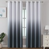 image:imageEstelar Textiler Beige and Greyish White Ombre Blackout Curtains for Living Room 84 Inch Long Gradient Room Darkening Thermal Insulated Grommet Window Drapes for Bedroom 52Wx84L 2 PanelsSteel Grey and Greyish White