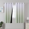 image:imageEstelar Textiler Beige and Greyish White Ombre Blackout Curtains for Living Room 84 Inch Long Gradient Room Darkening Thermal Insulated Grommet Window Drapes for Bedroom 52Wx84L 2 PanelsSage Green and Greyish White