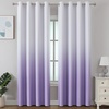 image:imageEstelar Textiler Beige and Greyish White Ombre Blackout Curtains for Living Room 84 Inch Long Gradient Room Darkening Thermal Insulated Grommet Window Drapes for Bedroom 52Wx84L 2 PanelsLilac and Greyish White