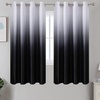 image:imageEstelar Textiler Beige and Greyish White Ombre Blackout Curtains for Living Room 84 Inch Long Gradient Room Darkening Thermal Insulated Grommet Window Drapes for Bedroom 52Wx84L 2 PanelsBlack and Greyish White