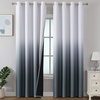 image:imageEstelar Textiler Beige and Greyish White Ombre Blackout Curtains for Living Room 84 Inch Long Gradient Room Darkening Thermal Insulated Grommet Window Drapes for Bedroom 52Wx84L 2 PanelsSteel Grey and Greyish White