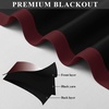 image:imageEstelar Textiler Beige and Greyish White Ombre Blackout Curtains for Living Room 84 Inch Long Gradient Room Darkening Thermal Insulated Grommet Window Drapes for Bedroom 52Wx84L 2 PanelsBurgundy Red and Greyish White