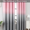 image:imageEstelar Textiler Beige and Greyish White Ombre Blackout Curtains for Living Room 84 Inch Long Gradient Room Darkening Thermal Insulated Grommet Window Drapes for Bedroom 52Wx84L 2 PanelsPink and Grey
