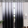 image:imageEstelar Textiler Beige and Greyish White Ombre Blackout Curtains for Living Room 84 Inch Long Gradient Room Darkening Thermal Insulated Grommet Window Drapes for Bedroom 52Wx84L 2 PanelsBlack and Greyish White
