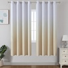 image:imageEstelar Textiler Beige and Greyish White Ombre Blackout Curtains for Living Room 84 Inch Long Gradient Room Darkening Thermal Insulated Grommet Window Drapes for Bedroom 52Wx84L 2 PanelsBeige and Greyish White