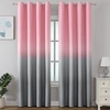 image:imageEstelar Textiler Beige and Greyish White Ombre Blackout Curtains for Living Room 84 Inch Long Gradient Room Darkening Thermal Insulated Grommet Window Drapes for Bedroom 52Wx84L 2 PanelsPink and Grey