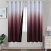 image:imageEstelar Textiler Beige and Greyish White Ombre Blackout Curtains for Living Room 84 Inch Long Gradient Room Darkening Thermal Insulated Grommet Window Drapes for Bedroom 52Wx84L 2 PanelsBurgundy Red and Greyish White