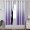 image:imageEstelar Textiler Beige and Greyish White Ombre Blackout Curtains for Living Room 84 Inch Long Gradient Room Darkening Thermal Insulated Grommet Window Drapes for Bedroom 52Wx84L 2 PanelsLilac and Greyish White