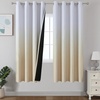 image:imageEstelar Textiler Beige and Greyish White Ombre Blackout Curtains for Living Room 84 Inch Long Gradient Room Darkening Thermal Insulated Grommet Window Drapes for Bedroom 52Wx84L 2 PanelsBeige and Greyish White