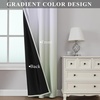 image:imageEstelar Textiler Beige and Greyish White Ombre Blackout Curtains for Living Room 84 Inch Long Gradient Room Darkening Thermal Insulated Grommet Window Drapes for Bedroom 52Wx84L 2 PanelsSage Green and Greyish White