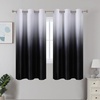 image:imageEstelar Textiler Beige and Greyish White Ombre Blackout Curtains for Living Room 84 Inch Long Gradient Room Darkening Thermal Insulated Grommet Window Drapes for Bedroom 52Wx84L 2 PanelsBlack and Greyish White