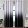 image:imageEstelar Textiler Beige and Greyish White Ombre Blackout Curtains for Living Room 84 Inch Long Gradient Room Darkening Thermal Insulated Grommet Window Drapes for Bedroom 52Wx84L 2 PanelsBlack and Greyish White