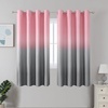 image:imageEstelar Textiler Beige and Greyish White Ombre Blackout Curtains for Living Room 84 Inch Long Gradient Room Darkening Thermal Insulated Grommet Window Drapes for Bedroom 52Wx84L 2 PanelsPink and Grey