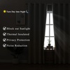 image:imageEstelar Textiler Beige and Greyish White Ombre Blackout Curtains for Living Room 84 Inch Long Gradient Room Darkening Thermal Insulated Grommet Window Drapes for Bedroom 52Wx84L 2 PanelsBeige and Greyish White