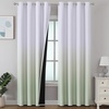 image:imageEstelar Textiler Beige and Greyish White Ombre Blackout Curtains for Living Room 84 Inch Long Gradient Room Darkening Thermal Insulated Grommet Window Drapes for Bedroom 52Wx84L 2 PanelsSage Green and Greyish White