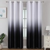 image:imageEstelar Textiler Beige and Greyish White Ombre Blackout Curtains for Living Room 84 Inch Long Gradient Room Darkening Thermal Insulated Grommet Window Drapes for Bedroom 52Wx84L 2 PanelsBlack and Greyish White