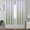 image:imageEstelar Textiler Beige and Greyish White Ombre Blackout Curtains for Living Room 84 Inch Long Gradient Room Darkening Thermal Insulated Grommet Window Drapes for Bedroom 52Wx84L 2 PanelsSage Green and Greyish White