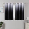 image:imageEstelar Textiler Beige and Greyish White Ombre Blackout Curtains for Living Room 84 Inch Long Gradient Room Darkening Thermal Insulated Grommet Window Drapes for Bedroom 52Wx84L 2 PanelsBlack and Greyish White