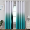 image:imageEstelar Textiler Beige and Greyish White Ombre Blackout Curtains for Living Room 84 Inch Long Gradient Room Darkening Thermal Insulated Grommet Window Drapes for Bedroom 52Wx84L 2 PanelsTeal and Greyish White