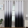 image:imageEstelar Textiler Beige and Greyish White Ombre Blackout Curtains for Living Room 84 Inch Long Gradient Room Darkening Thermal Insulated Grommet Window Drapes for Bedroom 52Wx84L 2 PanelsBlack and Greyish White