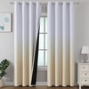 image:imageEstelar Textiler Beige and Greyish White Ombre Blackout Curtains for Living Room 84 Inch Long Gradient Room Darkening Thermal Insulated Grommet Window Drapes for Bedroom 52Wx84L 2 PanelsBeige and Greyish White