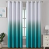 image:imageEstelar Textiler Beige and Greyish White Ombre Blackout Curtains for Living Room 84 Inch Long Gradient Room Darkening Thermal Insulated Grommet Window Drapes for Bedroom 52Wx84L 2 PanelsTeal and Greyish White