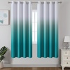 image:imageEstelar Textiler Beige and Greyish White Ombre Blackout Curtains for Living Room 84 Inch Long Gradient Room Darkening Thermal Insulated Grommet Window Drapes for Bedroom 52Wx84L 2 PanelsTeal and Greyish White