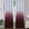 image:imageEstelar Textiler Beige and Greyish White Ombre Blackout Curtains for Living Room 84 Inch Long Gradient Room Darkening Thermal Insulated Grommet Window Drapes for Bedroom 52Wx84L 2 PanelsBurgundy Red and Greyish White