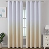 image:imageEstelar Textiler Beige and Greyish White Ombre Blackout Curtains for Living Room 84 Inch Long Gradient Room Darkening Thermal Insulated Grommet Window Drapes for Bedroom 52Wx84L 2 PanelsBeige and Greyish White