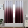 image:imageEstelar Textiler Beige and Greyish White Ombre Blackout Curtains for Living Room 84 Inch Long Gradient Room Darkening Thermal Insulated Grommet Window Drapes for Bedroom 52Wx84L 2 PanelsBurgundy Red and Greyish White