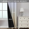 image:imageEstelar Textiler Beige and Greyish White Ombre Blackout Curtains for Living Room 84 Inch Long Gradient Room Darkening Thermal Insulated Grommet Window Drapes for Bedroom 52Wx84L 2 PanelsBeige and Greyish White