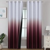 image:imageEstelar Textiler Beige and Greyish White Ombre Blackout Curtains for Living Room 84 Inch Long Gradient Room Darkening Thermal Insulated Grommet Window Drapes for Bedroom 52Wx84L 2 PanelsBurgundy Red and Greyish White