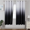 image:imageEstelar Textiler Beige and Greyish White Ombre Blackout Curtains for Living Room 84 Inch Long Gradient Room Darkening Thermal Insulated Grommet Window Drapes for Bedroom 52Wx84L 2 PanelsBlack and Greyish White