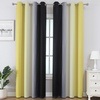 image:imageEstelar Textiler Black and Yellow Ombre Blackout Curtains for Bedroom Room Darkening Energy Saving Grommet Curtains for Living Room Thermal Insulated Gradient Blackout Drapes52Wx84L2 Panels