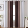 image:imageEstelar Textiler Brown and Greyish White Gradient Blackout Curtains for Bedroom Thermal Insulated Ombre Blackout Drapes Full Room Darkening Energy Saving Curtains for Living Room52Wx84L2 Panels