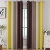image:imageEstelar Textiler Brown and Yellow Blackout Curtains for Bedroom Thermal Insulated Ombre Drapes 84 Inches Long Full Room Darkening Energy Saving Curtains for Living Room 52Wx84L 2 Panels