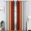 image:imageEstelar Textiler Burnt Orange and Greyish White Ombre Blackout Curtains 84 Inch Long for Living Room Energy Saving Thermal Insulated Room Darkening Grommet Window Drapes for Bedroom52Wx84L2 Panels
