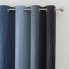 image:imageEstelar Textiler Navy Blue and Black Ombre Blackout Curtains 84 Inches Long 2 Panels Thermal Insulated Gradient Drapes for Bedroom Full Room Darkening Energy Saving Curtains for Living Room52Wx84L