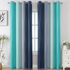 image:imageEstelar Textiler Navy Blue and Teal Gradient Blackout Curtains for Bedroom Thermal Insulated Ombre Blackout Drapes Full Room Darkening Energy Saving Curtains for Living Room52Wx84L2 Panels