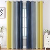 image:imageEstelar Textiler Navy Blue and Yellow Gradient Blackout Curtains for Bedroom Thermal Insulated Ombre Blackout Drapes Full Room Darkening Energy Saving Curtains for Living Room52Wx84L2 Panels