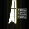 image:imageEstelar Textiler Navy Blue and Yellow Gradient Blackout Curtains for Bedroom Thermal Insulated Ombre Blackout Drapes Full Room Darkening Energy Saving Curtains for Living Room52Wx84L2 Panels