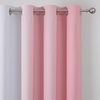image:imageEstelar Textiler Pink and Greyish White Ombre Blackout Curtains 84 Inch Long for Kids Bedroom Room Darkening Thermal Insulated Grommet Gradient Window Drapes for Living RoomNursery 52Wx84L2 Panels