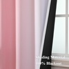 image:imageEstelar Textiler Pink and Greyish White Ombre Blackout Curtains 84 Inch Long for Kids Bedroom Room Darkening Thermal Insulated Grommet Gradient Window Drapes for Living RoomNursery 52Wx84L2 Panels