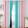 image:imageEstelar Textiler Pink and Teal Gradient Blackout Curtains for Bedroom Thermal Insulated Ombre Drapes 84 Inches Long Full Room Darkening Energy Saving Curtains for Living Room 52Wx84L 2 Panels